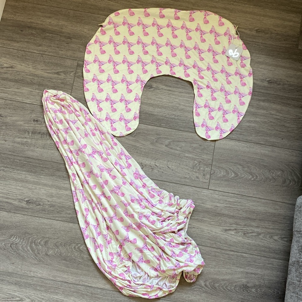 Birdie Bean Tie-Dye Crib sheet& Nursing Pillow cover